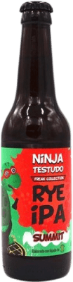 Bier Ninja Testudo. Freak Collection Rye IPA Summit Drittel-Liter-Flasche 33 cl