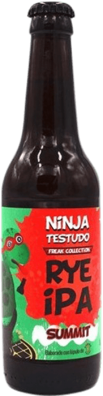 Kostenloser Versand | Bier Ninja Testudo. Freak Collection Rye IPA Summit Spanien Drittel-Liter-Flasche 33 cl