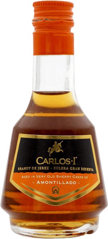 Envoi gratuit | Brandy Osborne Carlos I Solera Amontillado Grande Réserve Espagne Bouteille Miniature 5 cl