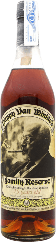 免费送货 | 波本威士忌 Pappy Van Winkle's Family Reserve 收藏家标本 预订 美国 15 岁 70 cl