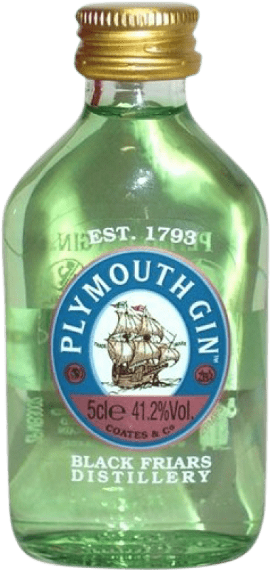 Envoi gratuit | Gin Plymouth England Royaume-Uni Bouteille Miniature 5 cl