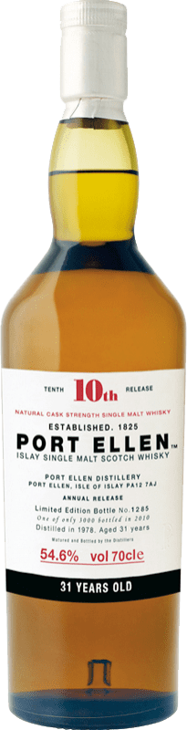 Free Shipping | Whisky Single Malt Port Ellen 10th Release Collector's Specimen United Kingdom 30 Years 70 cl