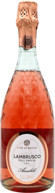 Envío gratis | Espumoso rosado Rose di Bacco Amabile Semi-Seco Semi-Dulce I.G.T. Emilia Romagna Italia Lambrusco 75 cl