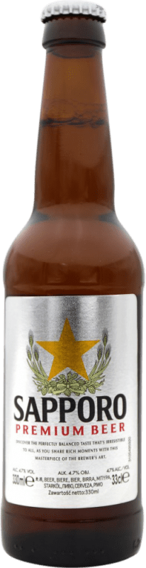 Free Shipping | Beer Sapporo Japan One-Third Bottle 33 cl