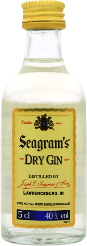 4,95 € Бесплатная доставка | Джин Seagram's миниатюрная бутылка 5 cl