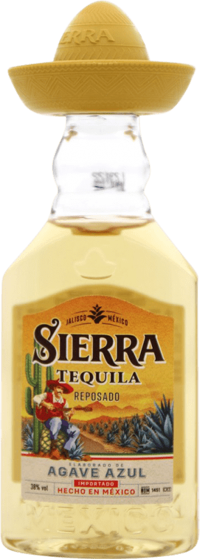 4,95 € Envio grátis | Tequila Sierra Reposado Garrafa Miniatura 5 cl
