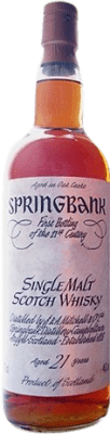 Single Malt Whisky Springbank First Bottling Spécimen de Collection 21 Ans 70 cl