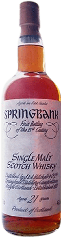 7 849,95 € Spedizione Gratuita | Whisky Single Malt Springbank First Bottling Esemplare da Collezione 21 Anni