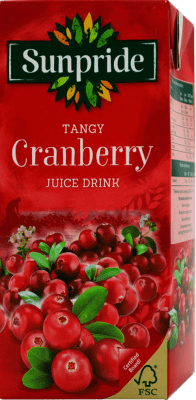 Envoi gratuit | Jus Sunpride Royaume-Uni Bag in Box 1 L Cranberry — Canneberges