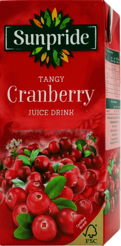 1,95 € | Succo Sunpride Regno Unito Bag in Box 1 L Cranberry — Mirtilli Rossi