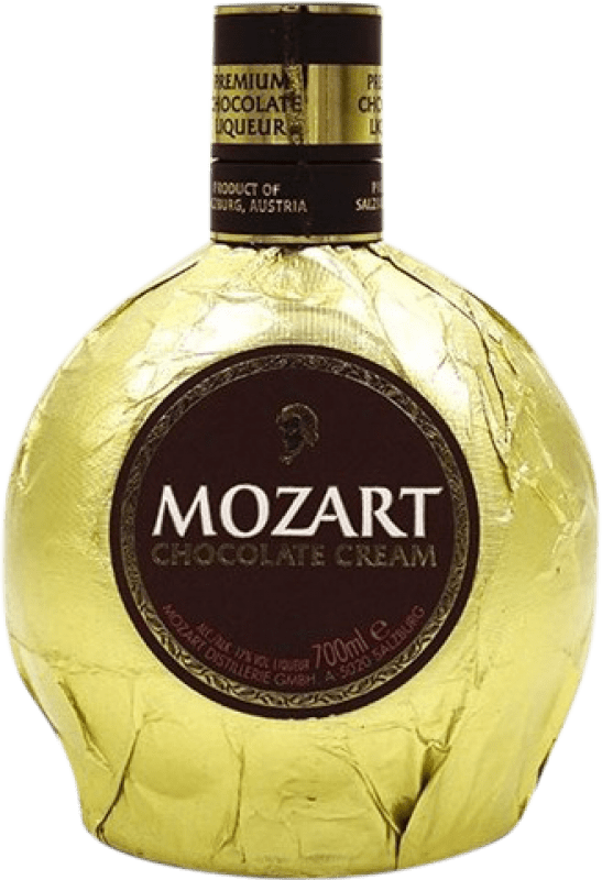 Envío gratis | Crema de Licor Suntory Mozart Chocolate Gold Austria Botella Medium 50 cl