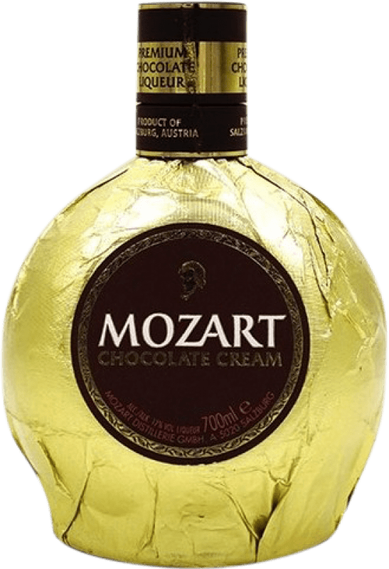 24,95 € Envio grátis | Licor Creme Suntory Mozart Chocolate Gold Garrafa Medium 50 cl