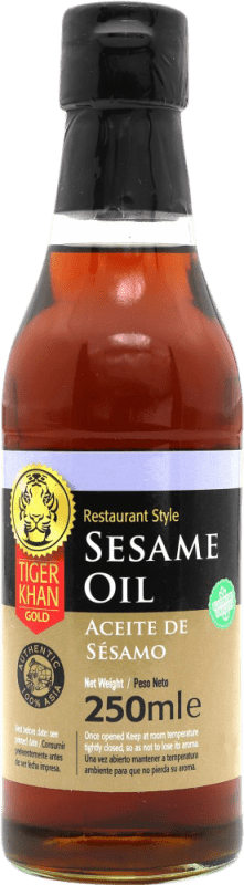 6,95 € | Olio Vegetale Tiger Khan Gold — Edizione Oro Sri Lanka Bottiglietta 25 cl Sésamo — Sesamo