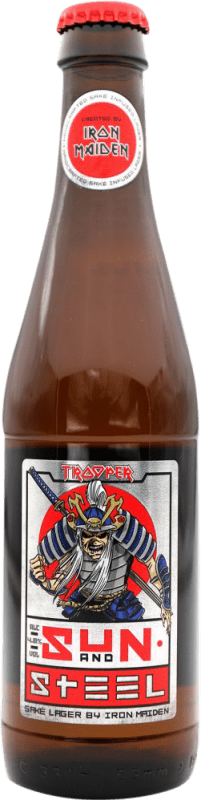 Envío gratis | Cerveza Trooper Iron Maiden Sun and Steel Reino Unido Botellín Tercio 33 cl