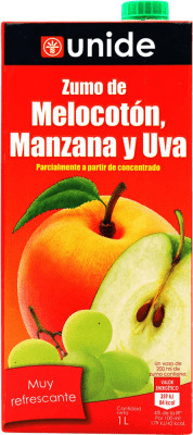 Refrescos y Mixers Unide Zumo de Melocotón, Manzana y Uva 1 L