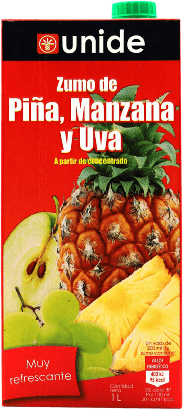 Free Shipping | Juice Unide Spain 1 L Manzana — Apple, Piña — Pineapple, Uva