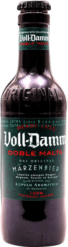 11,95 € Free Shipping | 6 units box Beer Voll Damm Small Bottle 25 cl