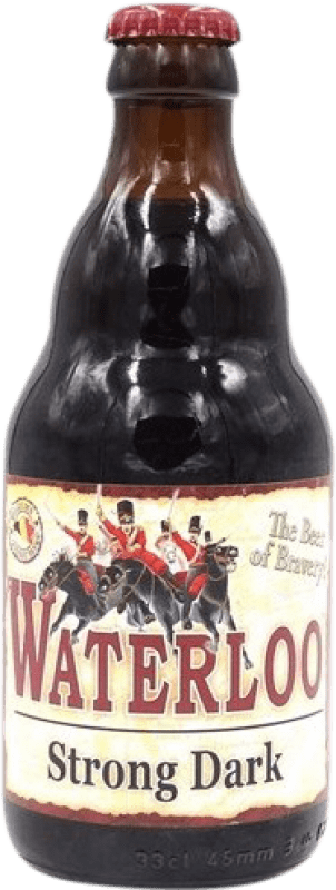 Envio grátis | Cerveja Waterloo Lager, Dark Ale — Preta Bélgica Garrafinha Terço 33 cl Strong — Forte