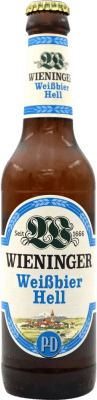 Kostenloser Versand | Bier Wieninger Weibbier Hell Deutschland Drittel-Liter-Flasche 33 cl