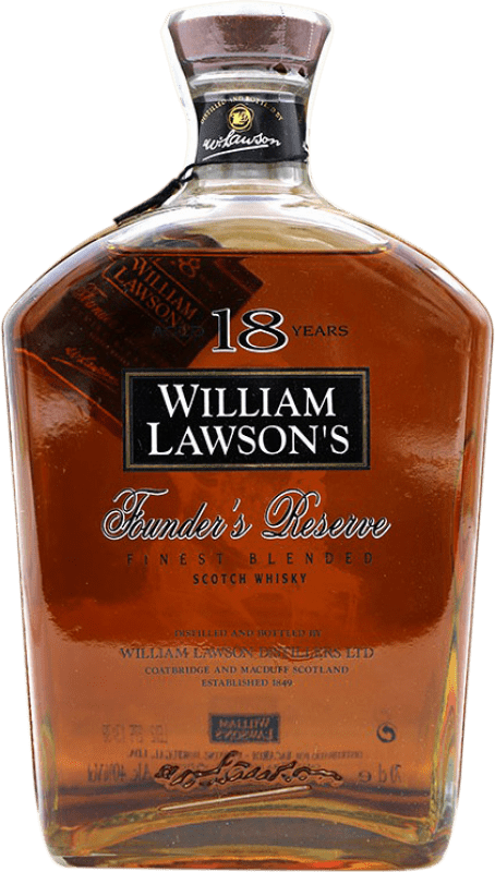 Бесплатная доставка | Купажированный виски William Lawson's Founder's Резерва Объединенное Королевство 18 Лет 70 cl