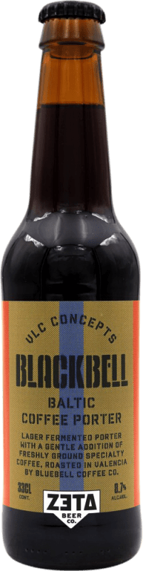 Бесплатная доставка | Пиво Zeta Blackbell Lager Испания Бутылка на треть 33 cl Coffee — Кофе