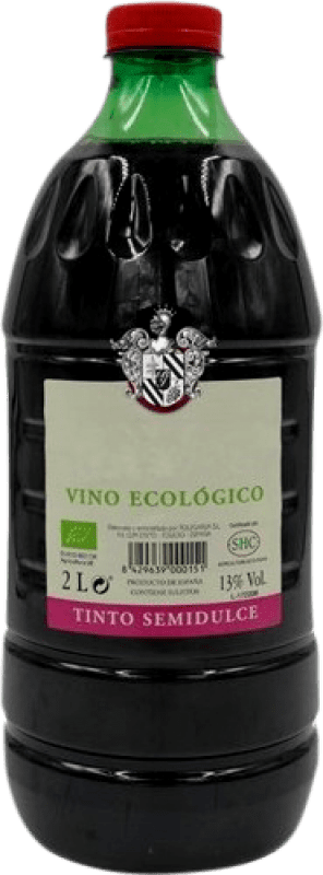 Free Shipping | Red wine Tinto Ecológico Semi-Dry Semi-Sweet Spain Organic Carafe 2 L