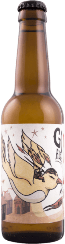 Envio grátis | Cerveja Artesanas de Albacete Golden Ale — Dourada Castela-Mancha Espanha Garrafinha Terço 33 cl