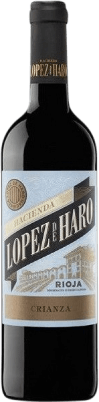 Free Shipping | Red wine Hacienda López de Haro Aged D.O.Ca. Rioja The Rioja Spain Tempranillo, Grenache, Graciano Special Bottle 5 L