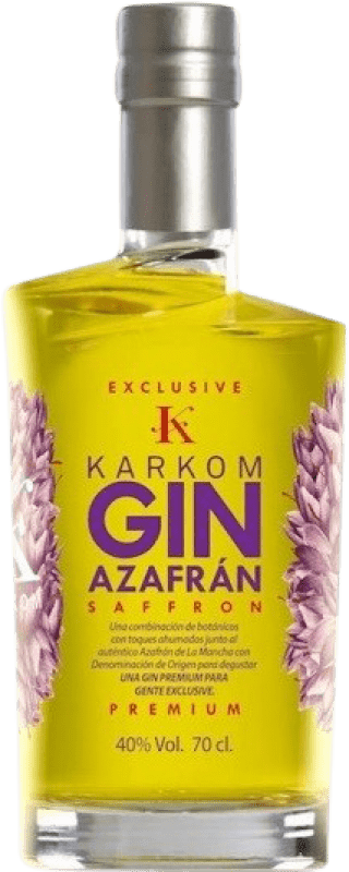 Бесплатная доставка | Джин Karkom Azafrán Gin Кастилья-Ла-Манча Испания 70 cl