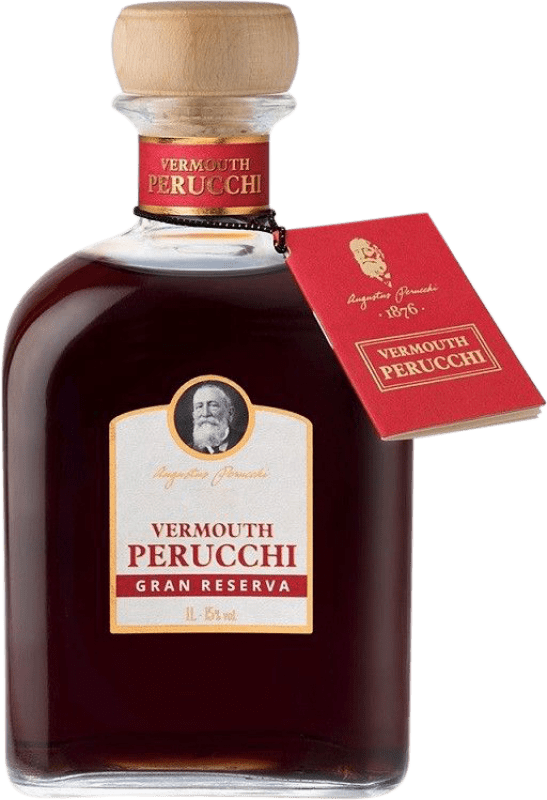 4,95 € Spedizione Gratuita | Vermouth Perucchi 1876 Tinto — Rosso Gran Riserva Bottiglietta Mignon 5 cl