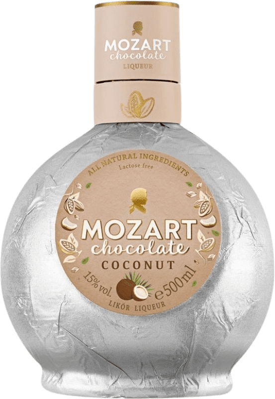 Envío gratis | Crema de Licor Suntory Mozart Chocolate Coconut Austria Botella Medium 50 cl