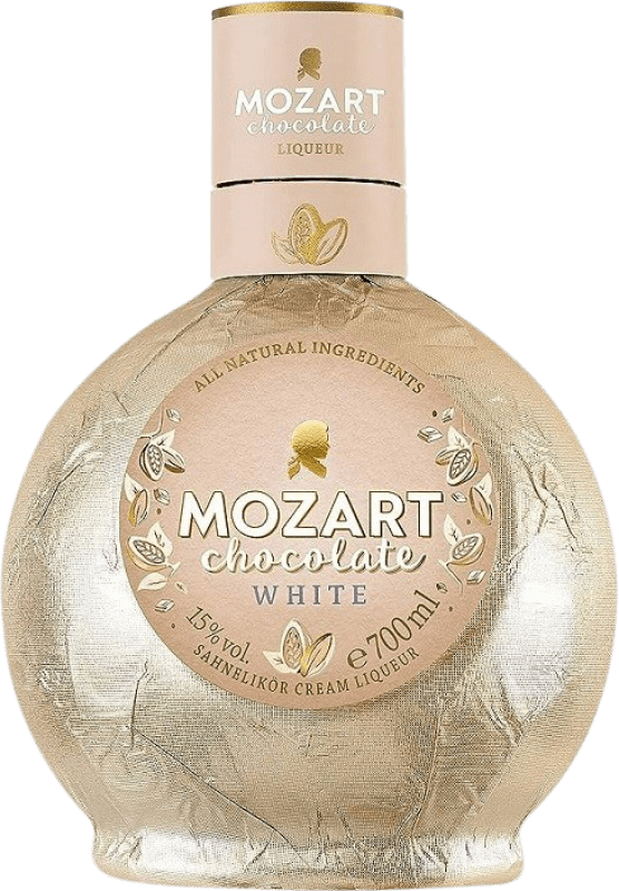 Envío gratis | Crema de Licor Suntory Mozart Chocolate White Austria Botella Medium 50 cl