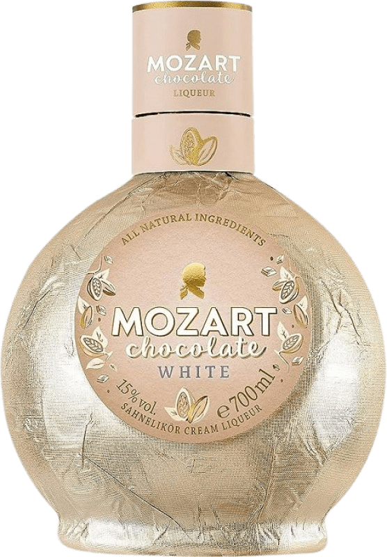31,95 € Envio grátis | Licor Creme Suntory Mozart Chocolate White Garrafa Medium 50 cl