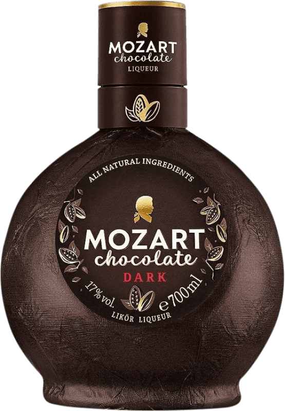 Envío gratis | Crema de Licor Suntory Mozart Dark Chocolate Austria Botella Medium 50 cl