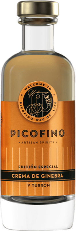 Kostenloser Versand | Sahnelikör Patito Ruso Picofino Ginebra Turrón Fürstentum Asturien Spanien Kleine Flasche 20 cl