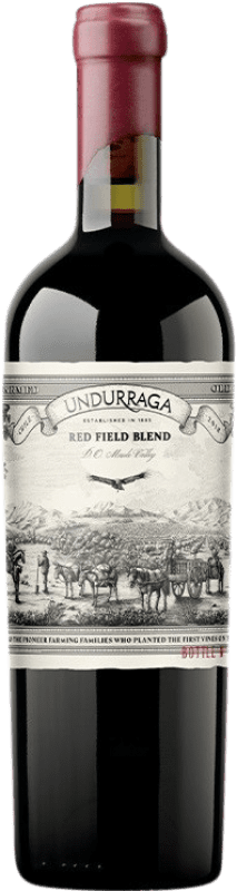 Бесплатная доставка | Красное вино Undurraga Red Field Blend I.G. Valle del Maule Чили Tempranillo, Cabernet Sauvignon, Carignan, Malbec, Cinsault 75 cl