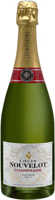 Kostenloser Versand | Weißer Sekt Baron Albert Louis Nouvelot Saphir Brut — Herb A.O.C. Champagne Champagner Frankreich Pinot Noir — Spätburgunder, Chardonnay, Pinot Meunier — Schwarzriesling 75 cl
