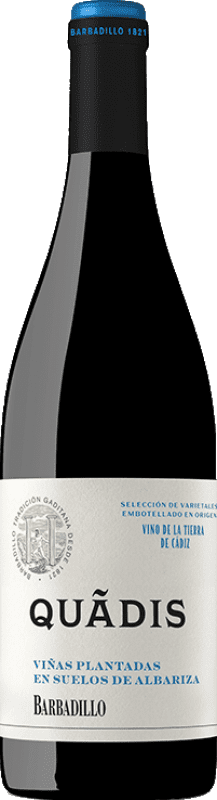 16,95 € Spedizione Gratuita | Vino Rosso Barbadillo Quadis Giovane I.G.P. Vino de la Tierra de Cádiz