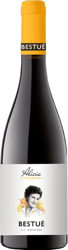 Envío gratis | Vino Blanco Otto Bestué Monte Alicia Sobre Lías D.O. Somontano Cataluña España Chardonnay 75 cl