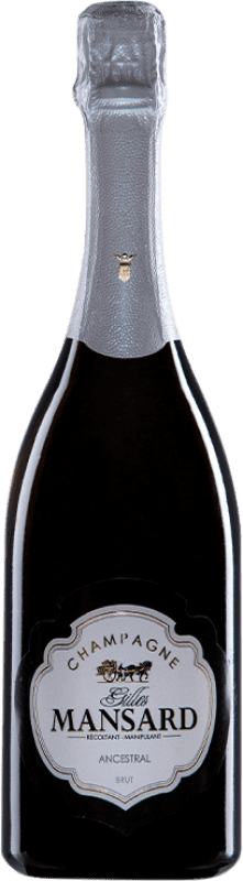 Kostenloser Versand | Weißer Sekt Gilles Mansard Ancestral Brut A.O.C. Champagne Champagner Frankreich Spätburgunder, Chardonnay, Pinot Meunier 75 cl