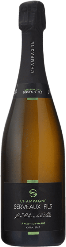 Бесплатная доставка | Белое игристое Serveaux Les Blancs de la Vallée Экстра-Брут A.O.C. Champagne шампанское Франция Chardonnay 75 cl