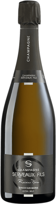 Kostenloser Versand | Weißer Sekt Serveaux Raisins Noirs Extra Brut A.O.C. Champagne Champagner Frankreich Spätburgunder, Pinot Meunier 75 cl