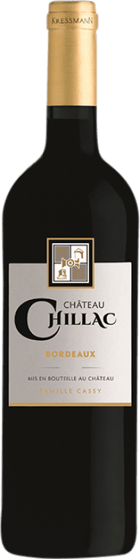 Envío gratis | Vino Tinto Château Chillac A.O.C. Bordeaux Burdeos Francia Merlot, Cabernet Sauvignon, Cabernet Franc, Malbec 75 cl