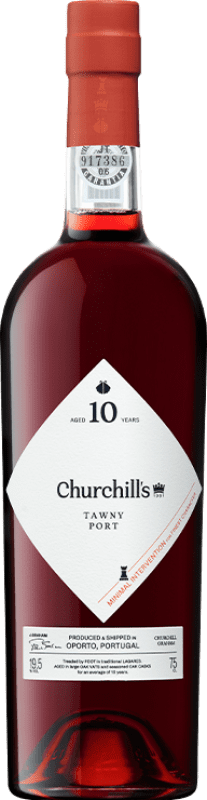 送料無料 | 赤ワイン Churchill's Tawny I.G. Porto ポルト ポルトガル Touriga Franca, Touriga Nacional, Tinta Roriz, Tinta Cão, Tinta Barroca 10 年 75 cl