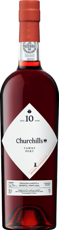 39,95 € Spedizione Gratuita | Vino rosso Churchill's Tawny I.G. Porto 10 Anni
