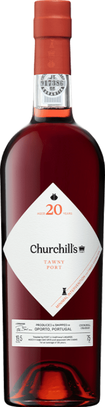 Free Shipping | Red wine Churchill's Tawny I.G. Porto Porto Portugal Touriga Franca, Touriga Nacional, Tinta Roriz, Tinta Cão, Tinta Barroca 20 Years 75 cl