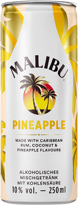 免费送货 | 朗姆酒 Malibu Fizzy Pineapple 巴巴多斯 铝罐 25 cl