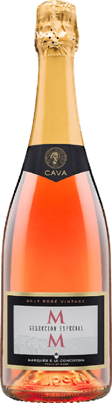 Envio grátis | Espumante rosé Marqués de La Concordia MM Selección Especial Rosé Brut D.O. Cava Catalunha Espanha Monastrell, Pinot Preto 75 cl