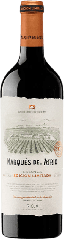 24,95 € Spedizione Gratuita | Vino Rosso Marqués del Atrio Edizione Limitata Crianza — Invecchiato in Botte D.O.Ca. Rioja