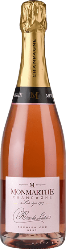 送料無料 | ロゼスパークリングワイン Monmarthe Rose de Ludes Premier Cru A.O.C. Champagne シャンパン フランス Pinot Black, Chardonnay, Pinot Meunier 75 cl